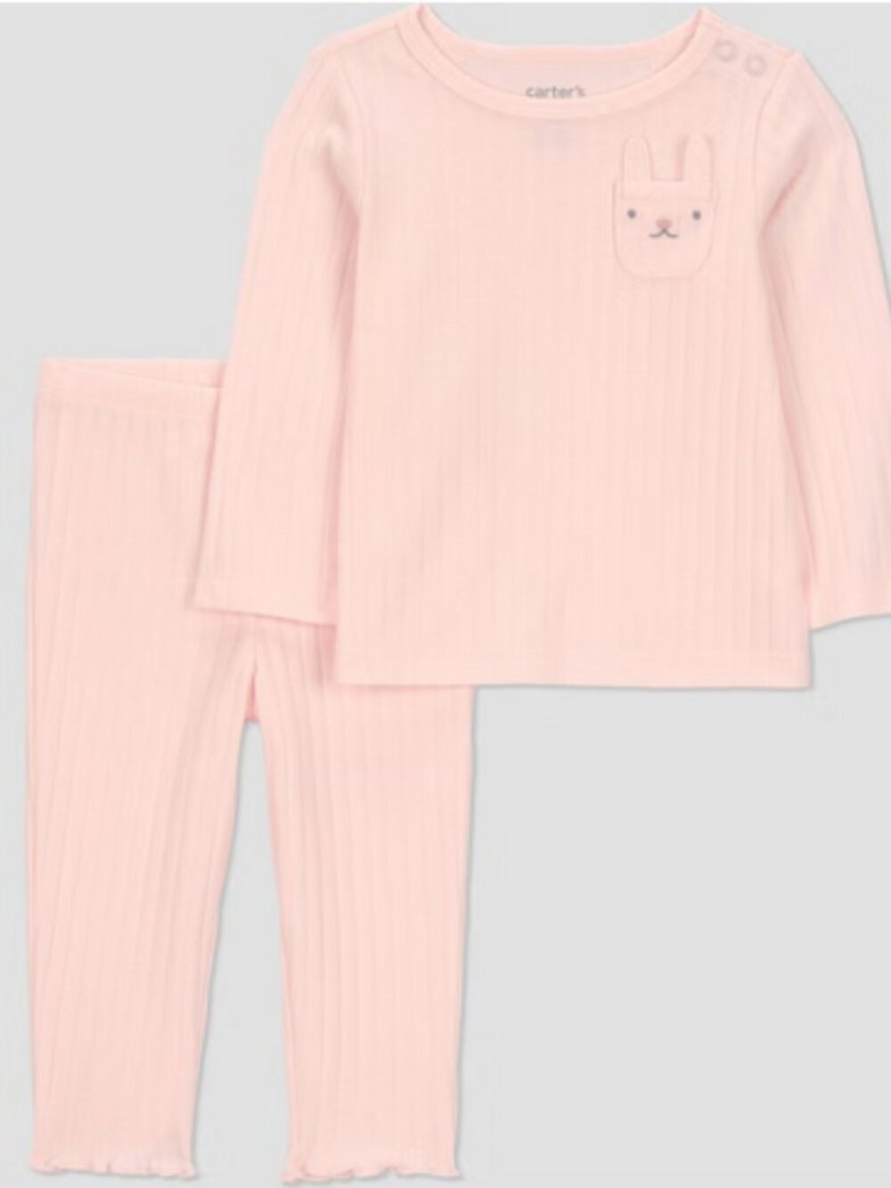 Carter's JOY Baby Girls' 2pc Bunny Pocket Easter Set Pink NWT